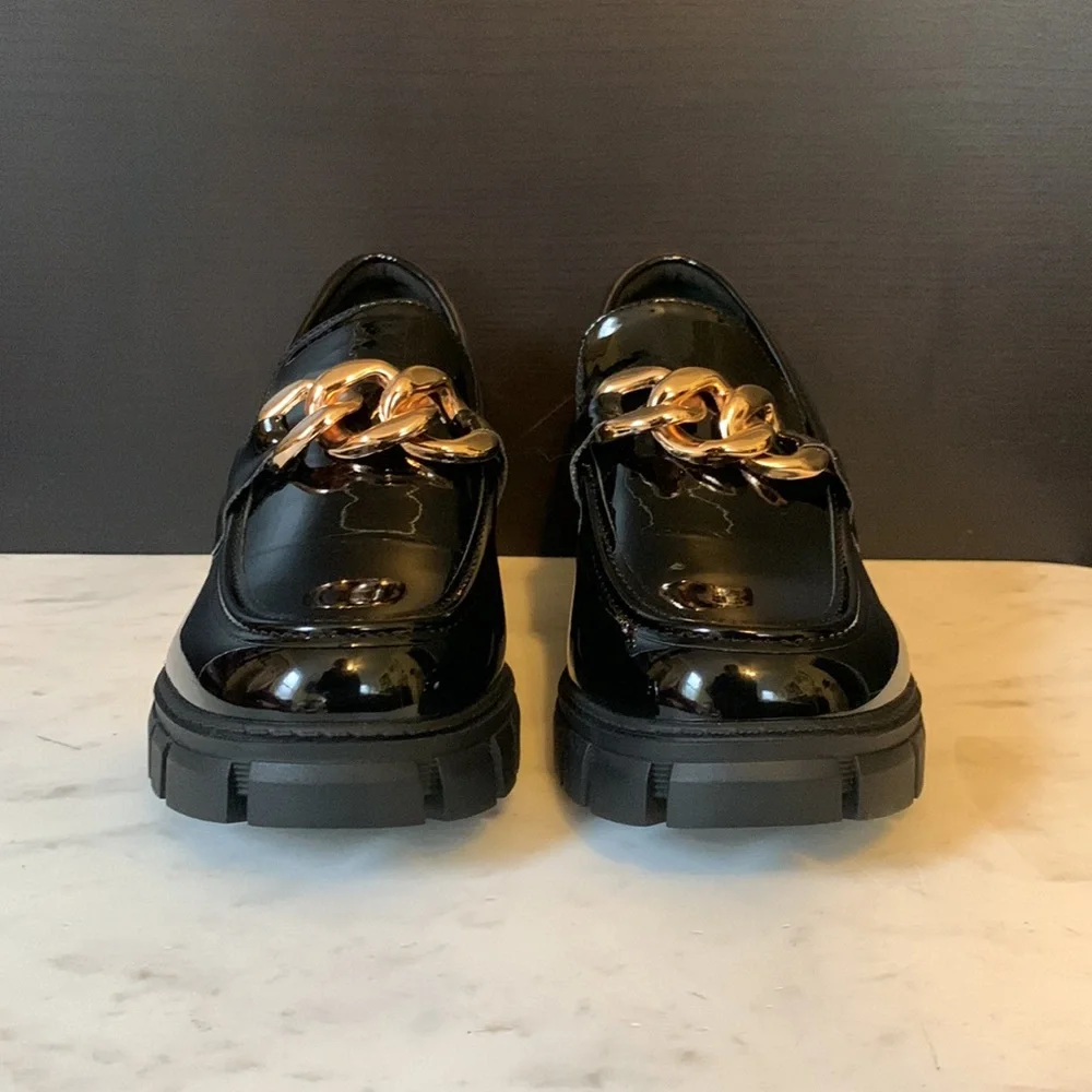 Tinstree Platform Patent Leather Loafers